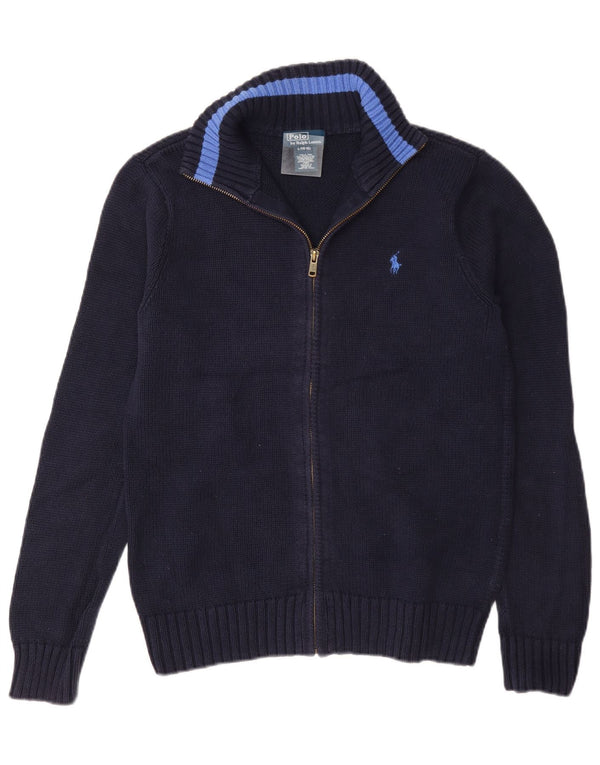 Πουλόβερ Polo Ralph Lauren Boys Cardigan 14-15 ετών Μεγάλο Navy Blue βαμβακερό