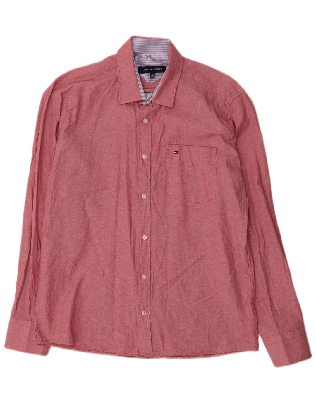 Ανδρικό πουκάμισο Tommy Hilfiger Μέγεθος 39/40 Μεσαίο κόκκινο βαμβακερό