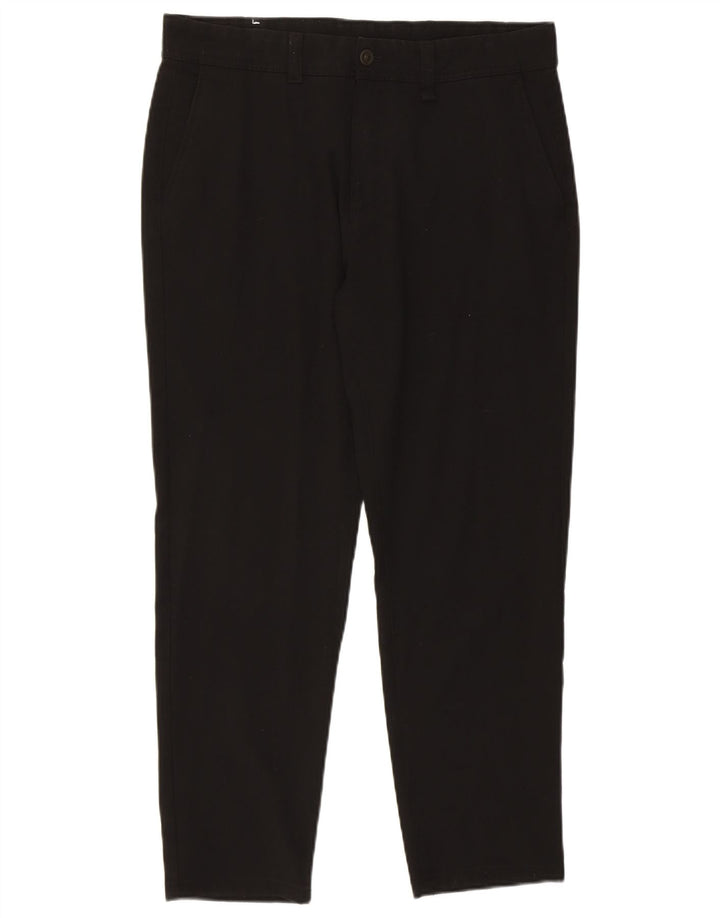 ZARA Mens Slim Chino Trousers EU 44 Large W34 L28 Black Polyester