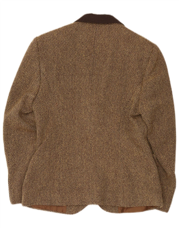 Ginalebole Γυναικείο τζάκετ blazer IT 44 μεσαίου καφέ ψαροκόκαλο