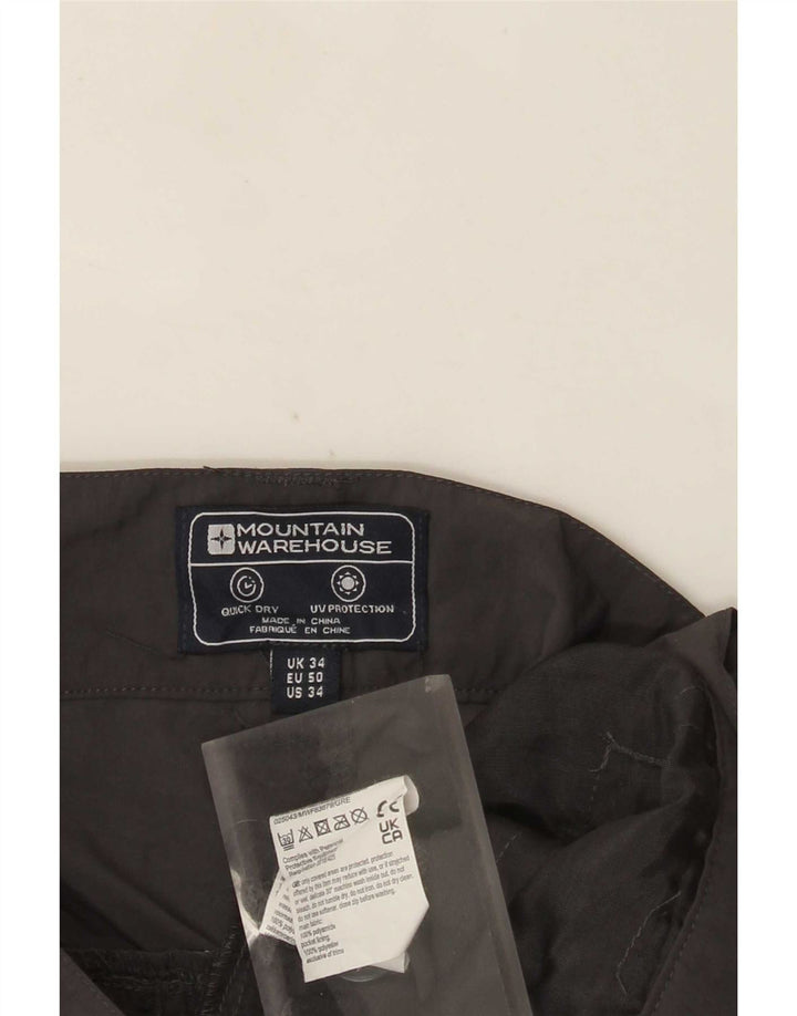 Ανδρικό σορτς Cargo Mountain Warehouse W34 Large Grey Polyamide