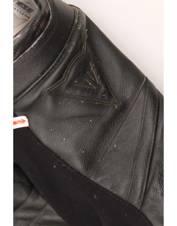 DAINESE Ανδρικό γραφικό δερμάτινο μπουφάν Racer IT 50 Large μαύρο δέρμα