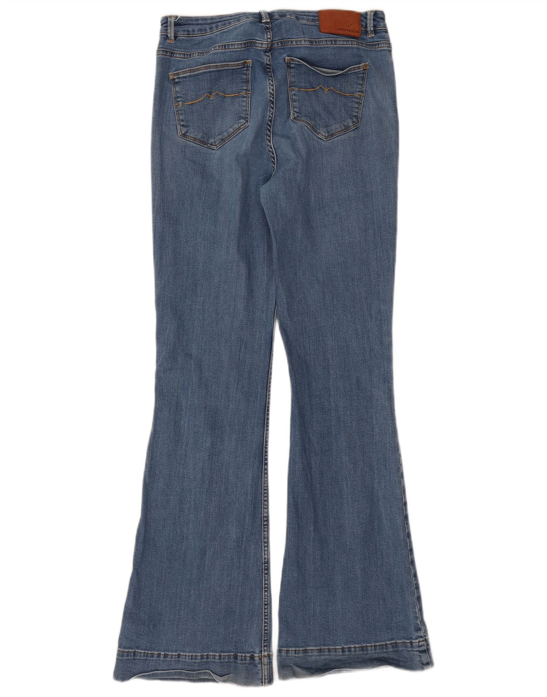 Monsoon Womens Flared Jeans UK 12 Medium W30 L31 Blue Cotton