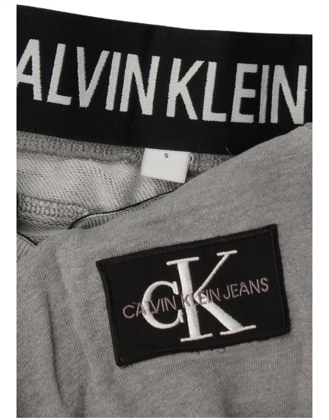 Ανδρική αθλητική φόρμα CALVIN KLEIN Παντελόνι Joggers Μικρό Γκρι Βαμβακερό