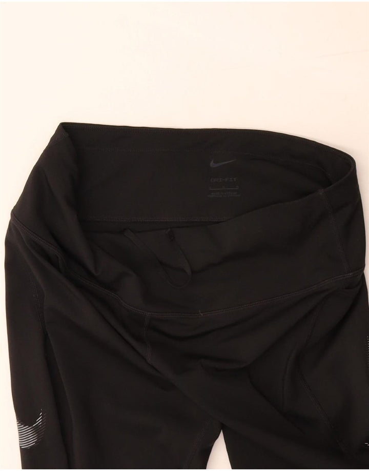 Γυναικεία γραφικά κολάν NIKE Dri Fit UK 14 Large Black Polyester