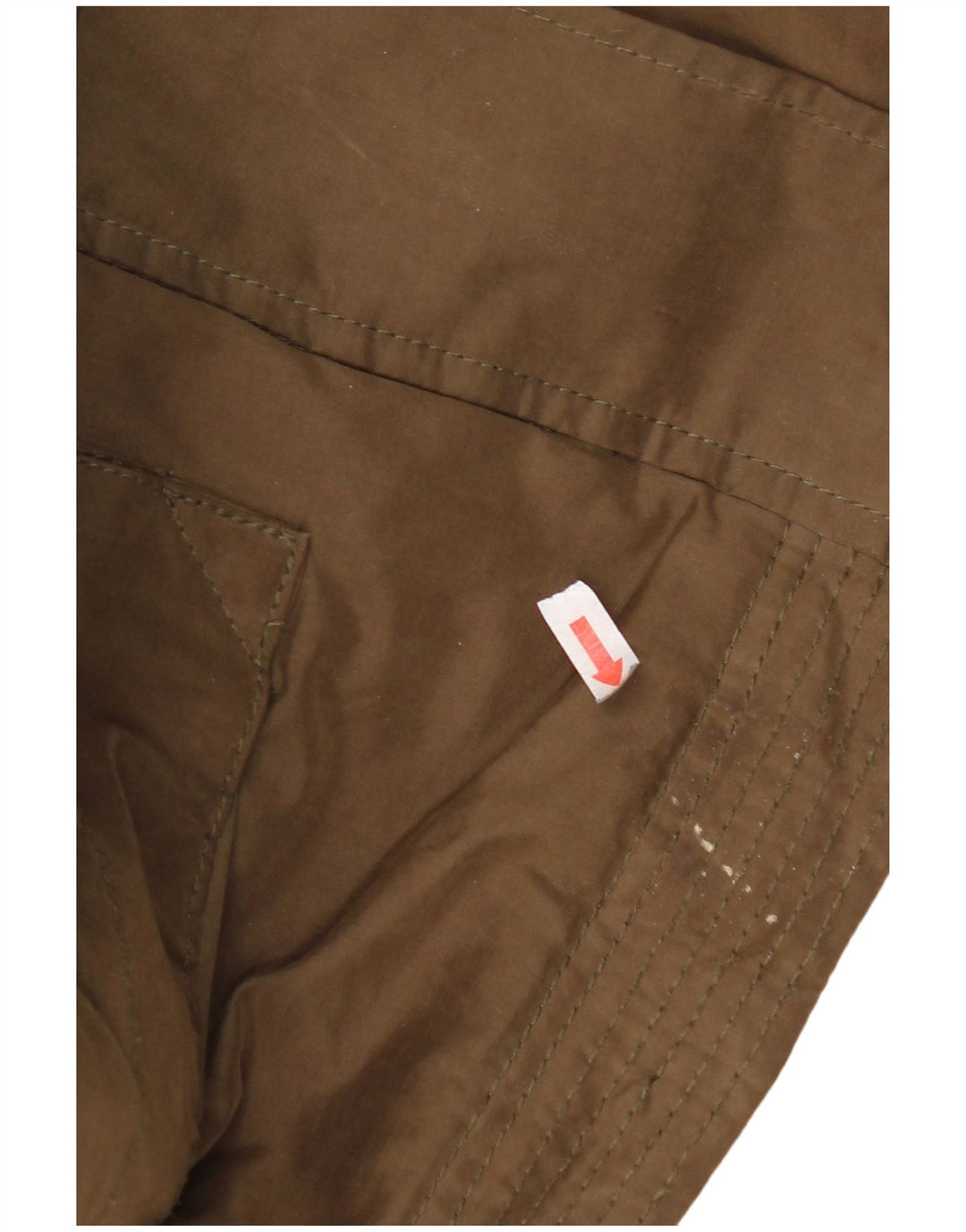 Zara Γυναικείο μπουφάν Parka με κουκούλα UK 14 μεσαίο βαμβακερό χακί