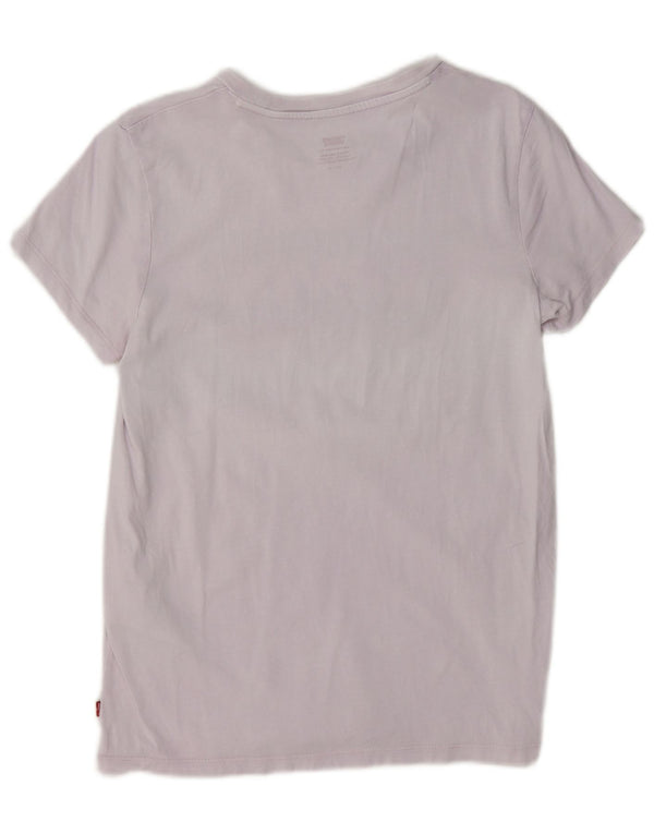 Γυναικείο γραφικό μπλουζάκι Levi's Top UK 10 Small μωβ βαμβακερό