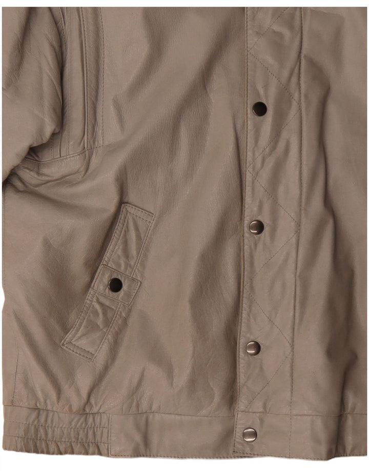 Vintage Ανδρικό Δερμάτινο Μπουφάν EU 54 2XL Γκρι Δερμάτινο