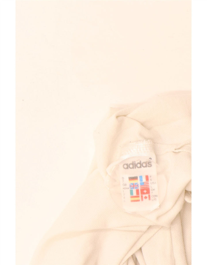Adidas Ανδρικό πουκάμισο πόλο UK 42/44 μεγάλο λευκό βαμβακερό