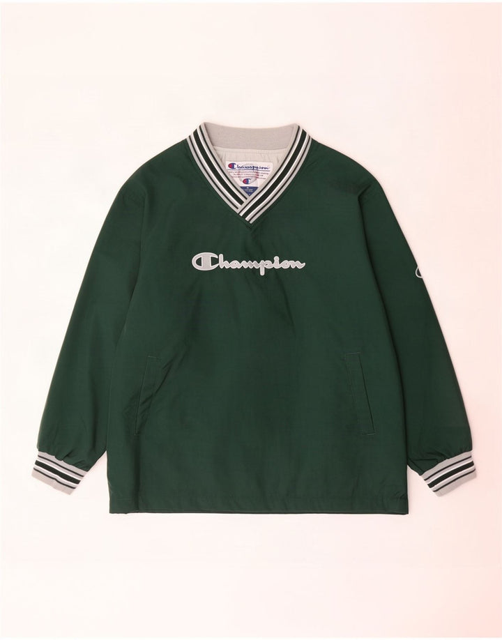 Ανδρική φόρμα με γραφικό πουλόβερ Champion Top Jacket XL Green Colourblock