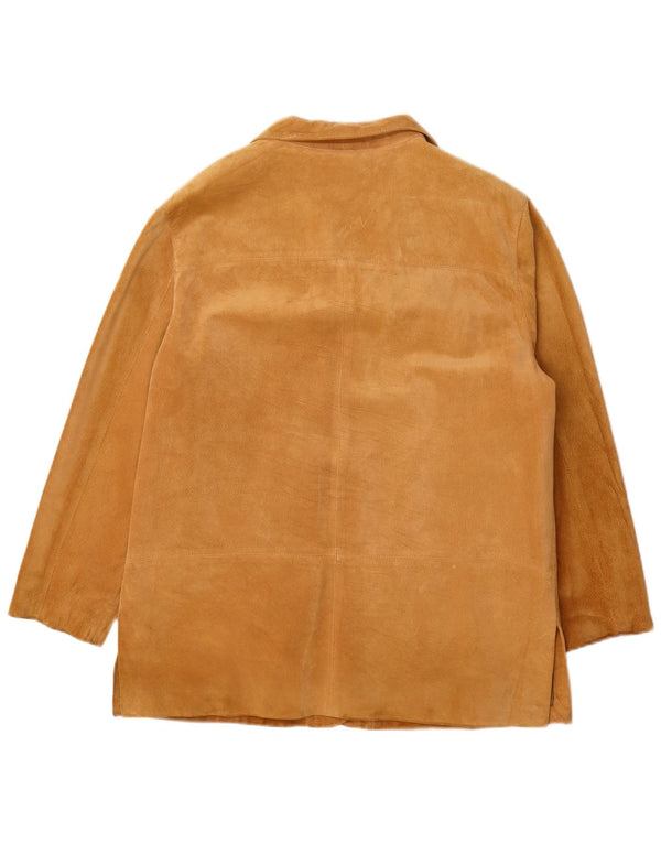 Martin Eden Γυναικείο Suede 4 Button Jacket IT 48 XL Beige Leather