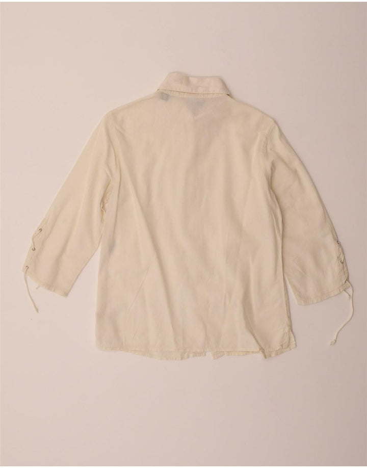 Murphy & Nye Γυναικείο πουκάμισο με μανίκια 3/4 Βαμβακερό σε μεσαίο άσπρο