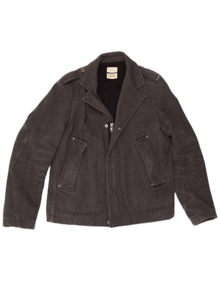 Diesel Ανδρικό Στρατιωτικό Μπουφάν UK 42 XL Γκρι Πολυεστέρας