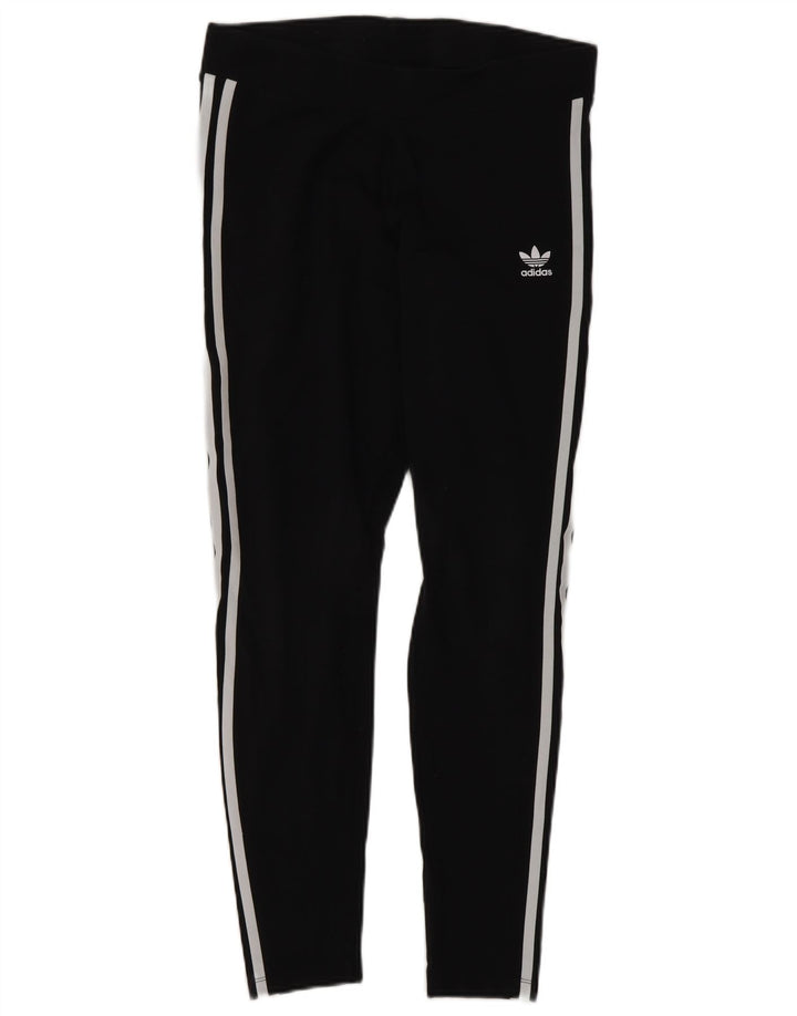 Γυναικείο κολάν Adidas UK 14 Μεσαίο μαύρο βαμβακερό