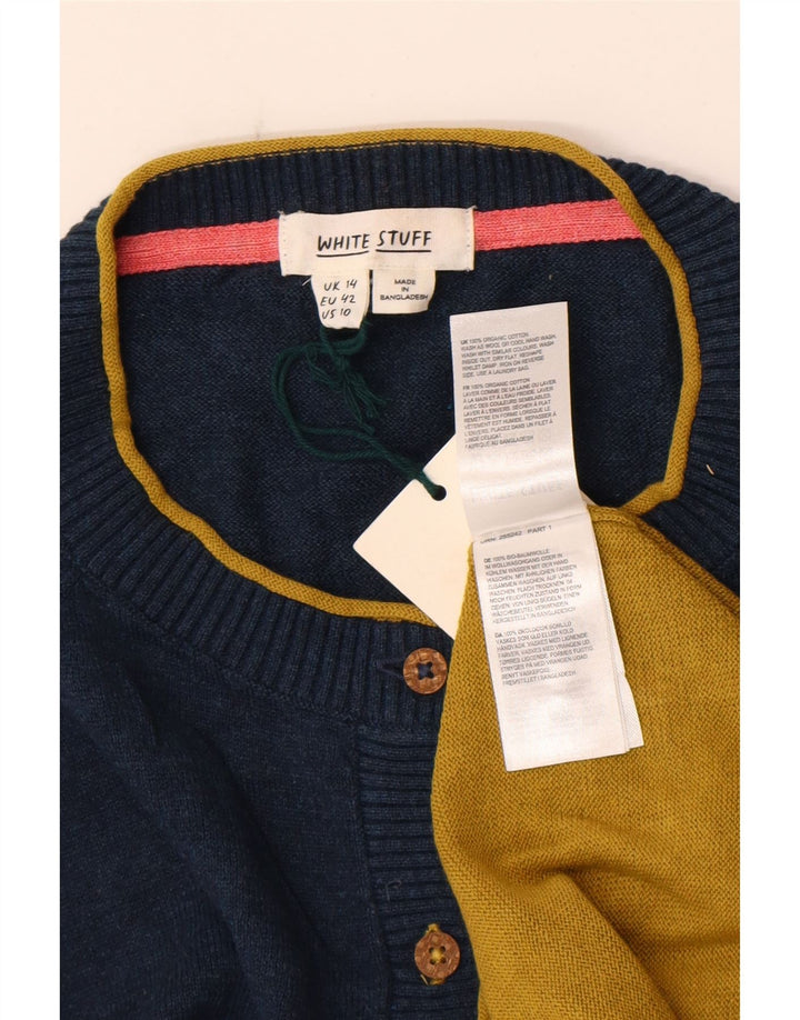 White Stuff Γυναικεία ζακέτα πουλόβερ UK 14 Μεγάλο πολύχρωμο μπλοκ