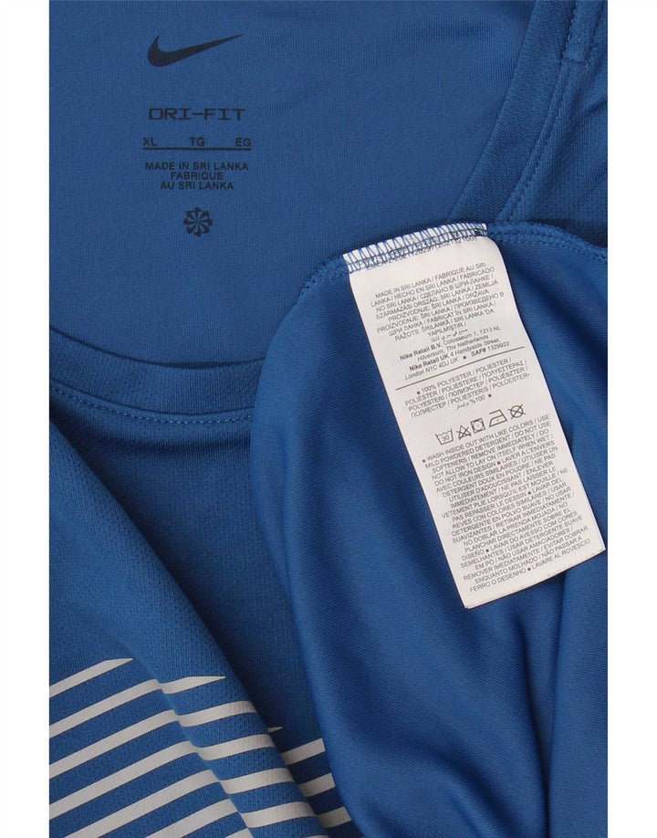 Ανδρικό γραφικό T-Shirt Nike, ανδρικό Dri Fit, Μπλε πολυεστέρας XL
