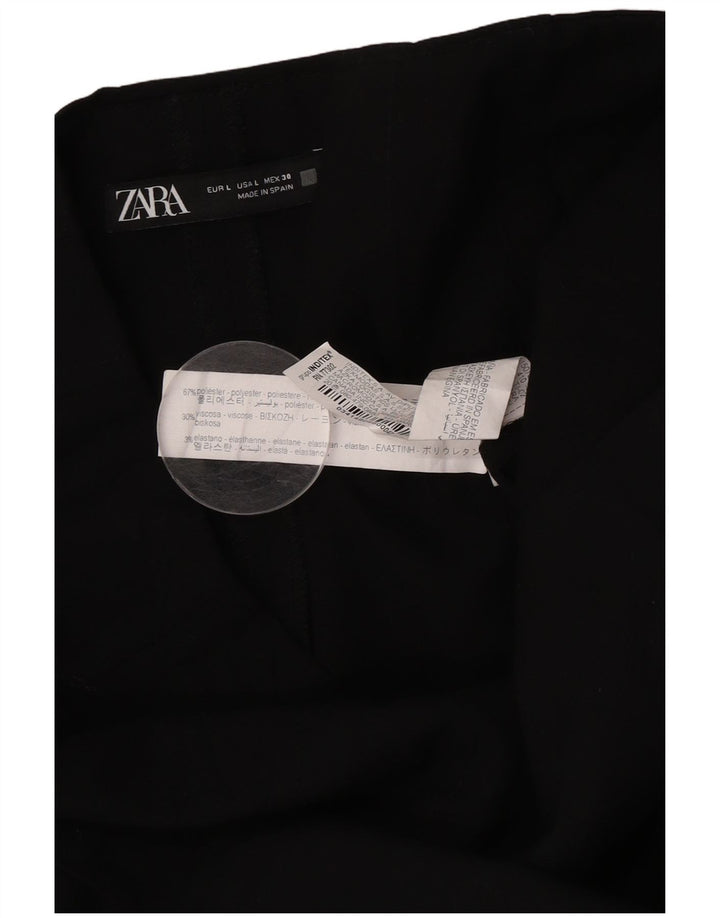 Zara Γυναικεία Skort Mini Φούστα Μεγάλη W30 Μαύρη Πολυεστέρας