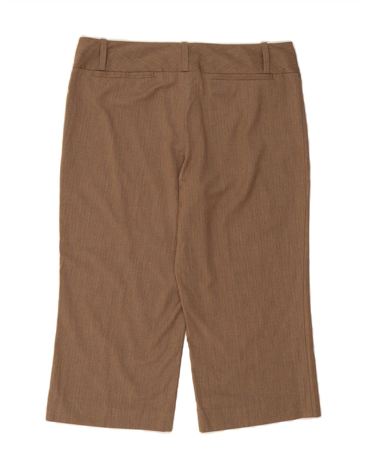 MOSSIMO Womens Straight Capri Trousers US 12 Large W36 L21 Brown Polyester Vintage Mossimo and Second-Hand Mossimo from Messina Hembry 