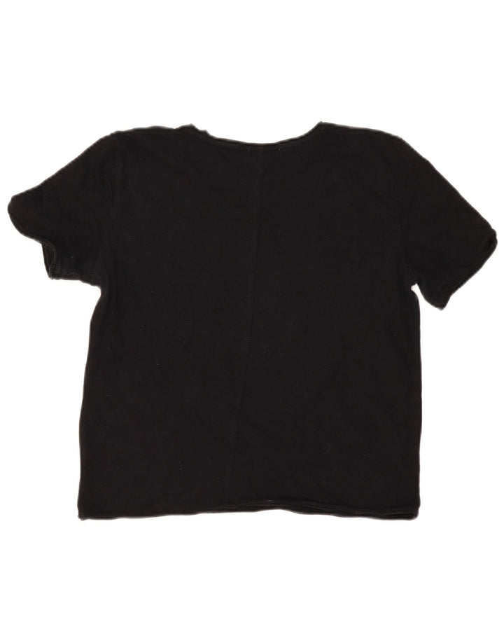 Zara Γυναικείο T-Shirt Top UK 12 Medium Black