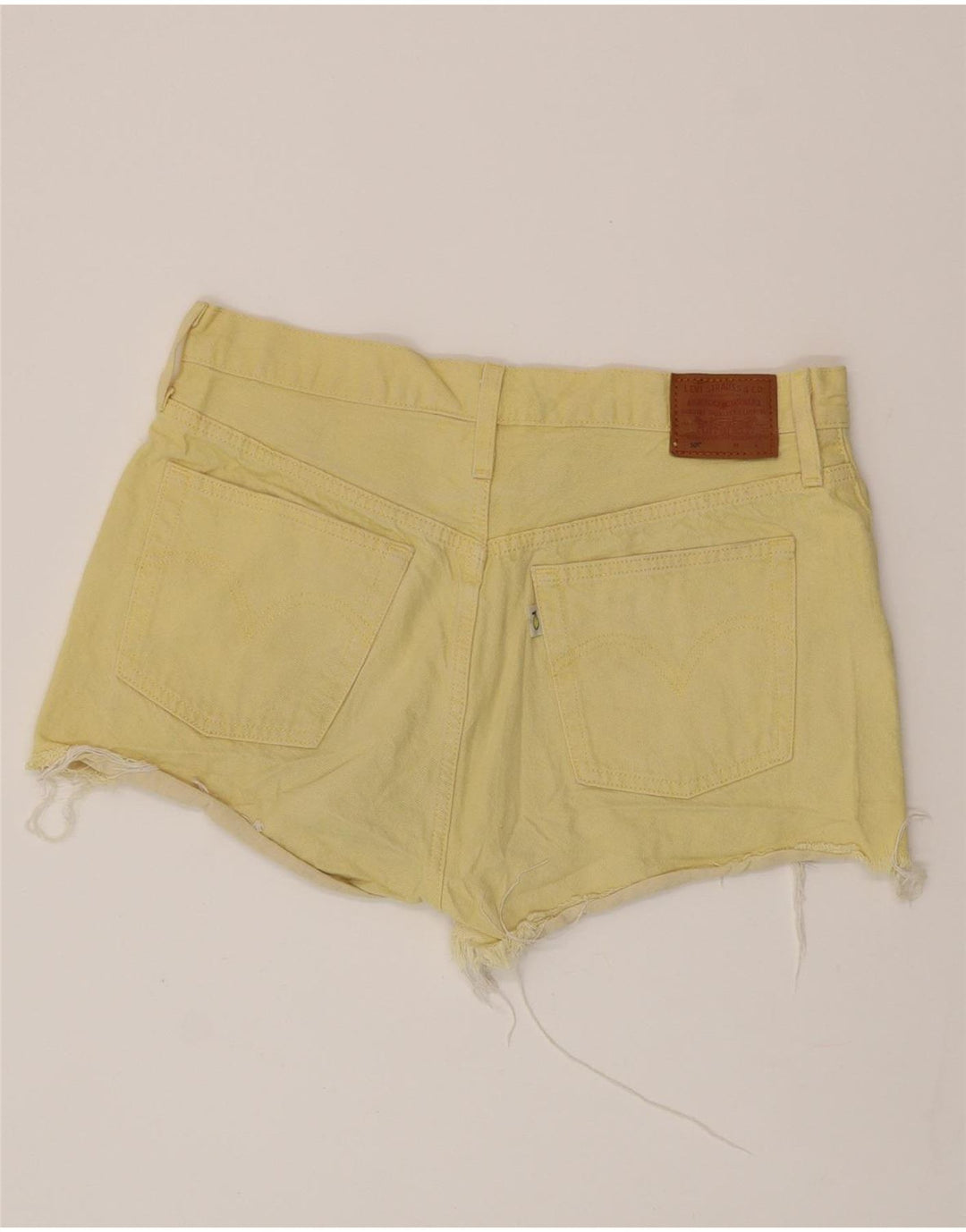 Γυναικείο 501 τζιν σορτς LEVI'S W32 μεγάλο κίτρινο βαμβακερό