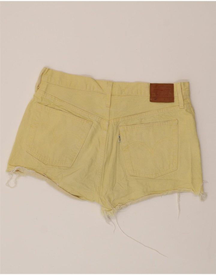 Γυναικείο 501 τζιν σορτς LEVI'S W32 μεγάλο κίτρινο βαμβακερό