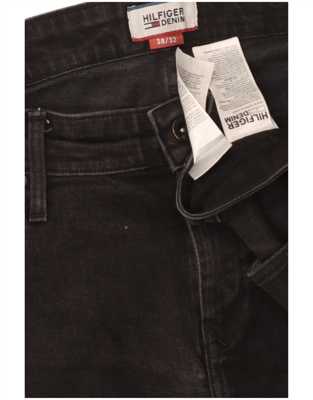 Ανδρικό Skinny Jeans TOMMY HILFIGER W38 L32 Μαύρο βαμβακερό