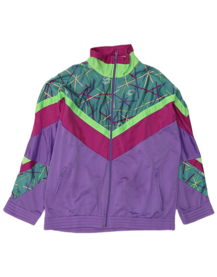 Γυναικεία φόρμα Lotto Oversized Top Jacket UK 14 Medium Purple Colourblock