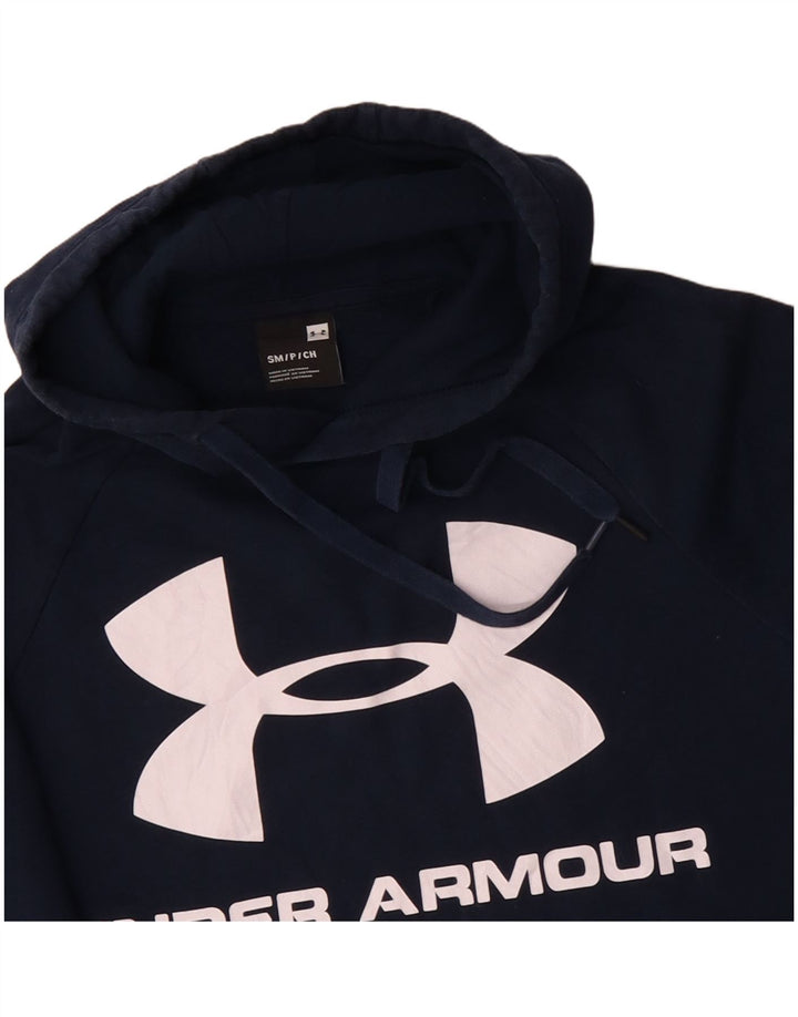 UNDER ARMOR Ανδρικό γραφικό κουκούλα, μικρό ναυτικό βαμβακερό