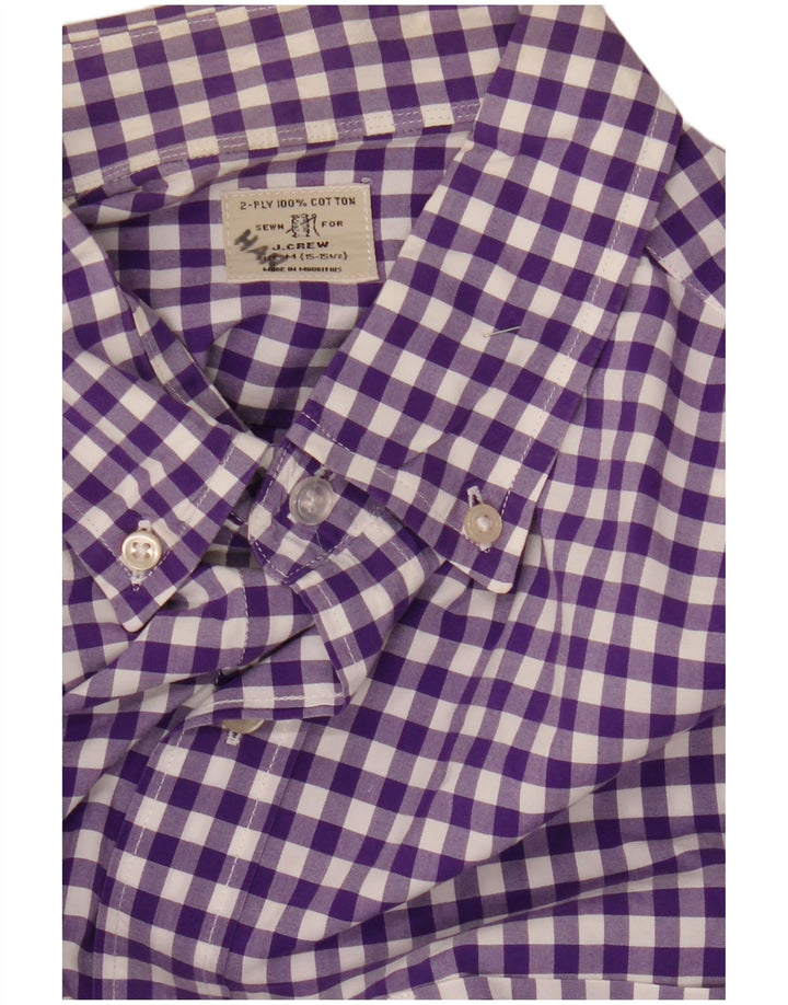Ανδρικό πουκάμισο J. CREW, μέγεθος 15 1/2 μεσαίο μοβ βαμβάκι Gingham