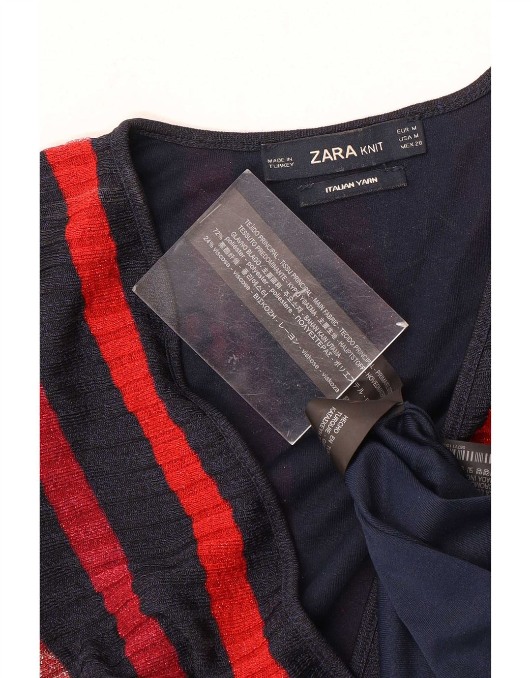Zara Γυναικείο Αμάνικο Maxi Φόρεμα UK 12 Medium Πολύχρωμο ριγέ