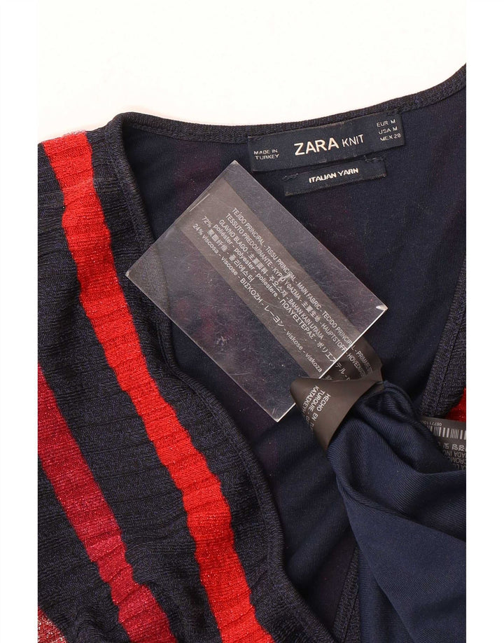 Zara Γυναικείο Αμάνικο Maxi Φόρεμα UK 12 Medium Πολύχρωμο ριγέ