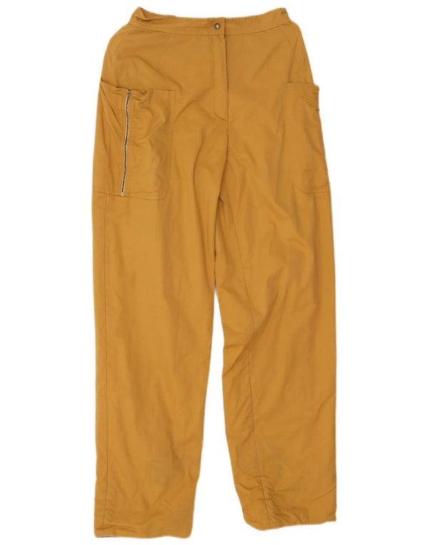 Vintage γυναικείο ίσιο casual παντελόνι IT 42 Medium W24 L30 Yellow