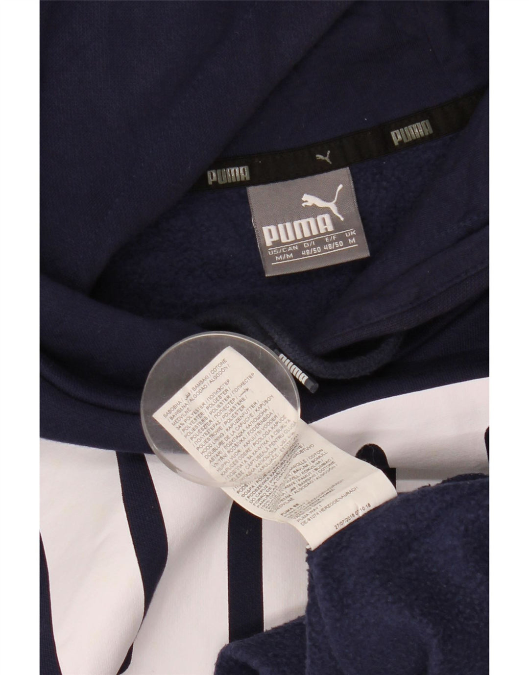 Ανδρικό γραφικό φούτερ με κουκούλα Puma, μεσαίο μπλε βαμβακερό