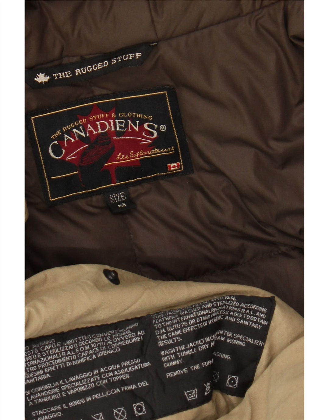CANADIENS Ανδρικό μπουφάν με κουκούλα UK 38 Medium Beige