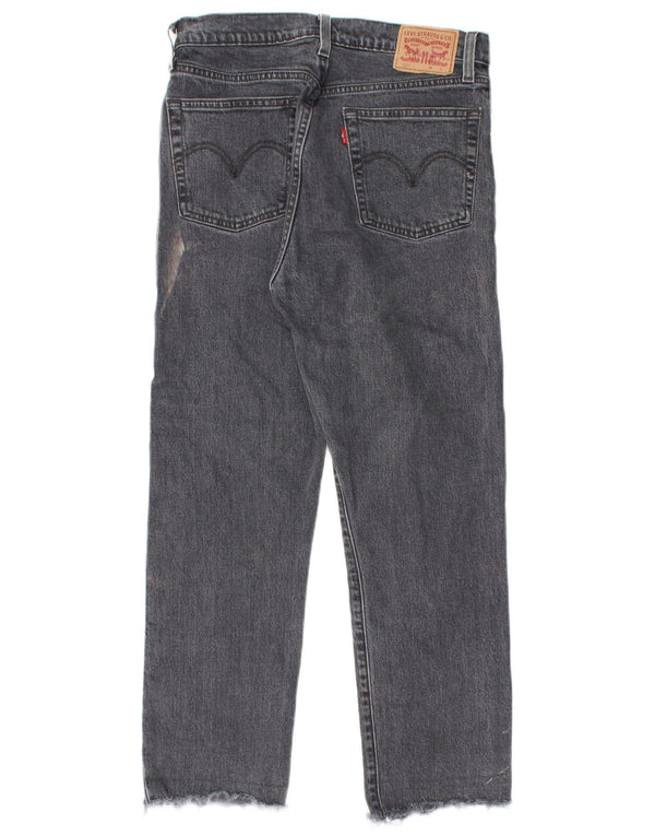 LEVI'S Γυναικείο 501 Τζιν ίσιο W28 L26 Μαύρο βαμβακερό