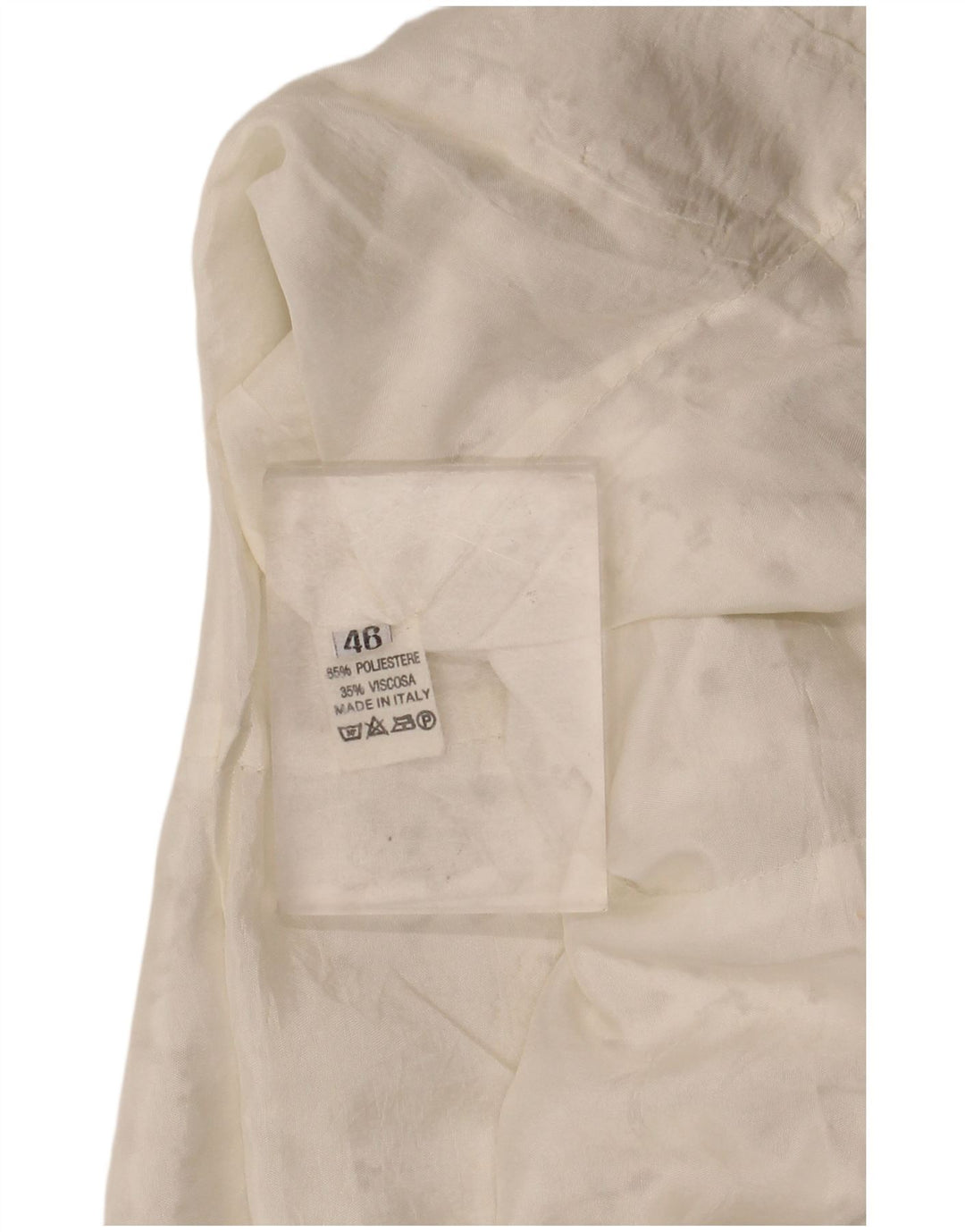 VINTAGE γυναικείο κοντομάνικο πουκάμισο μπλούζα IT 46 μεγάλο εκρού φλοράλ