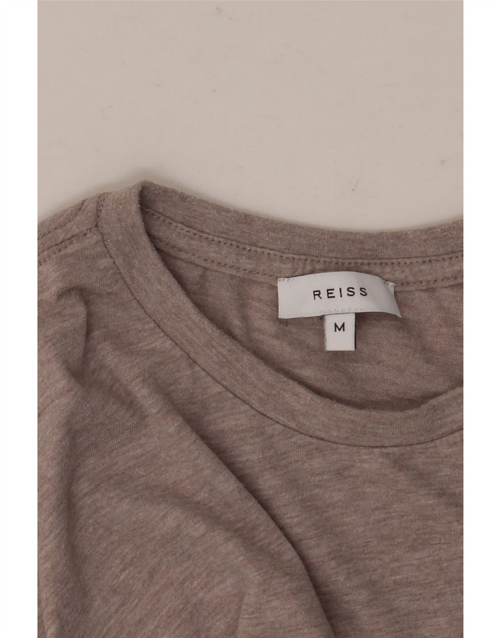 Ανδρικό T-Shirt Reiss Top Μεσαίο καφέ Flecked