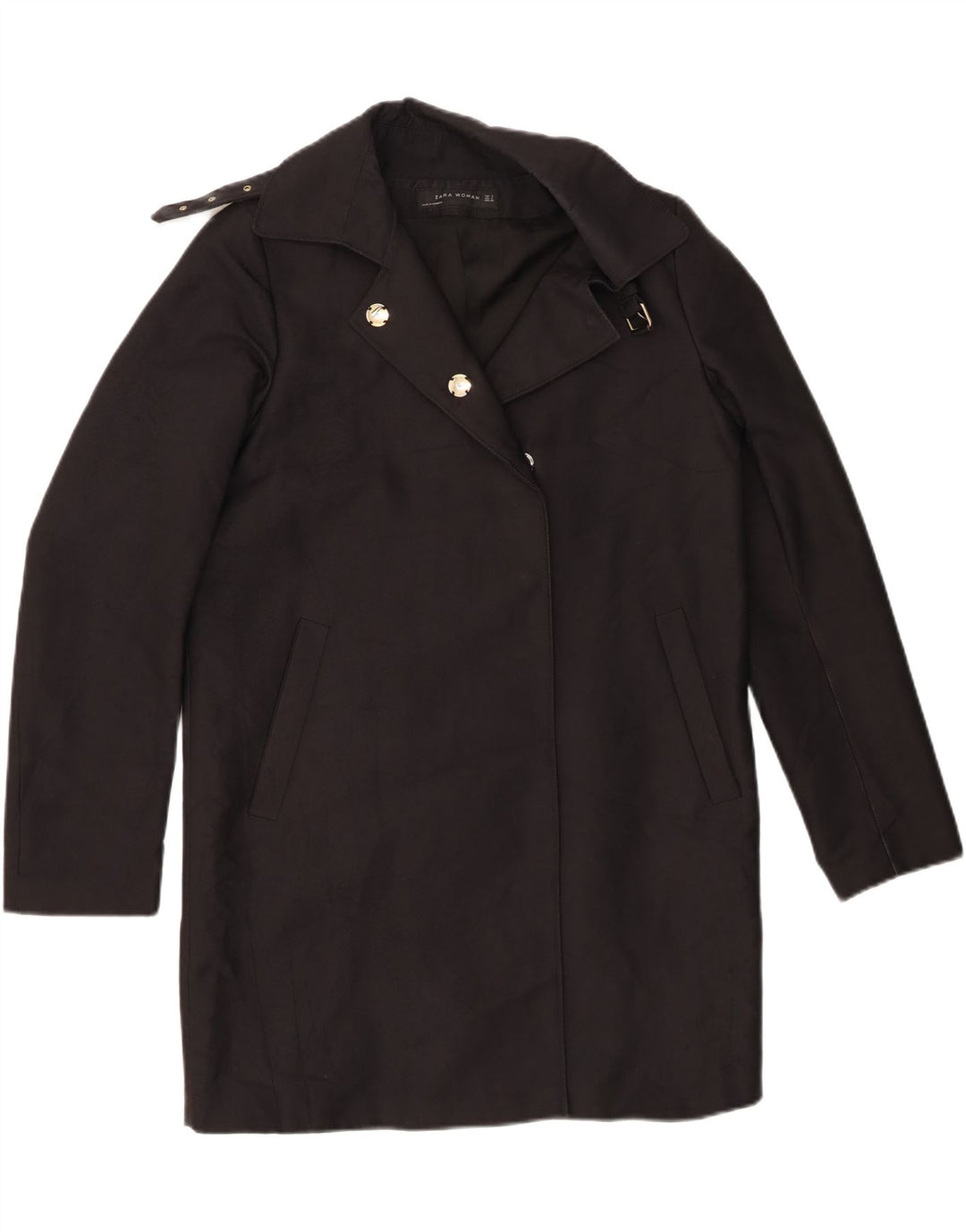 Zara Γυναικείο Oversized Πανωφόρι UK 10 Small Black