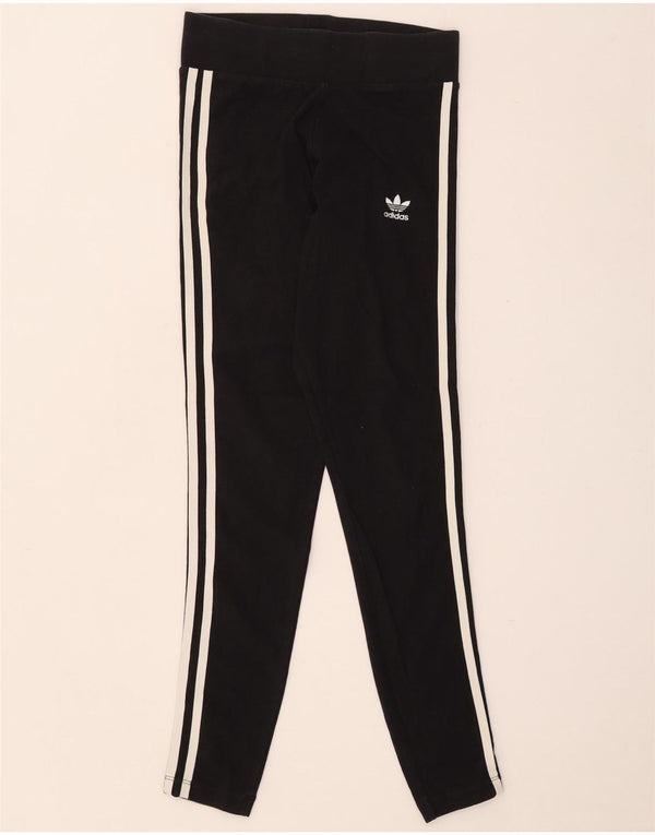 Γυναικείο κολάν Adidas UK 8 Small μαύρο βαμβακερό