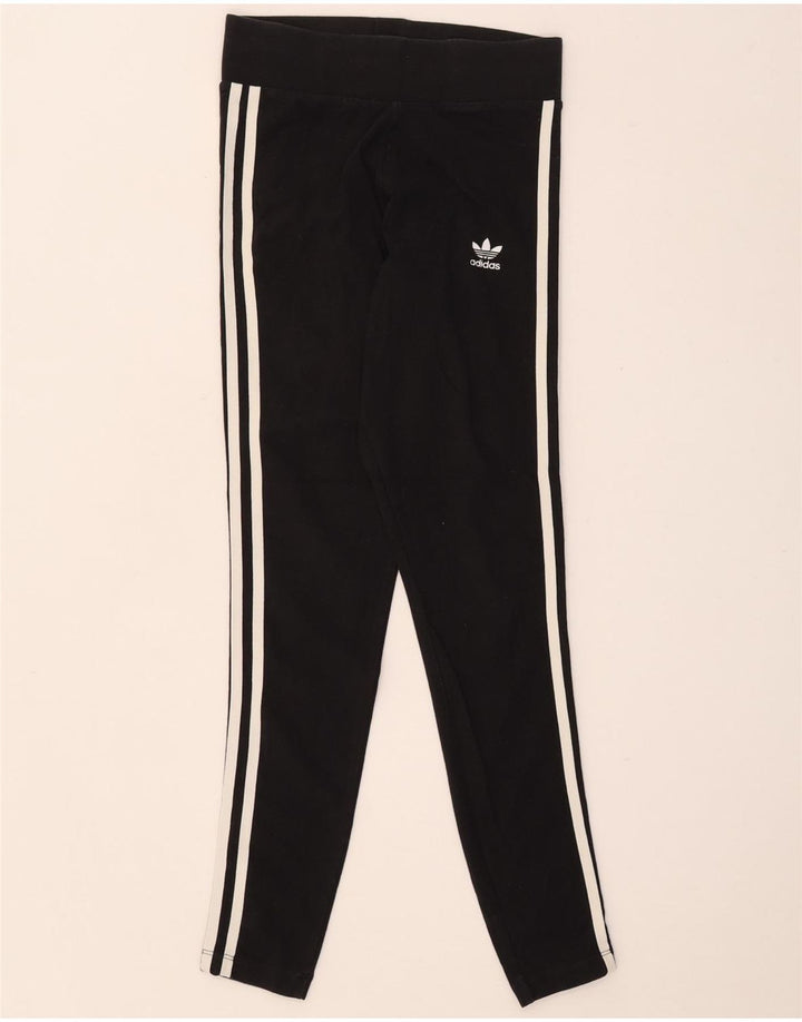 Γυναικείο κολάν Adidas UK 8 Small μαύρο βαμβακερό