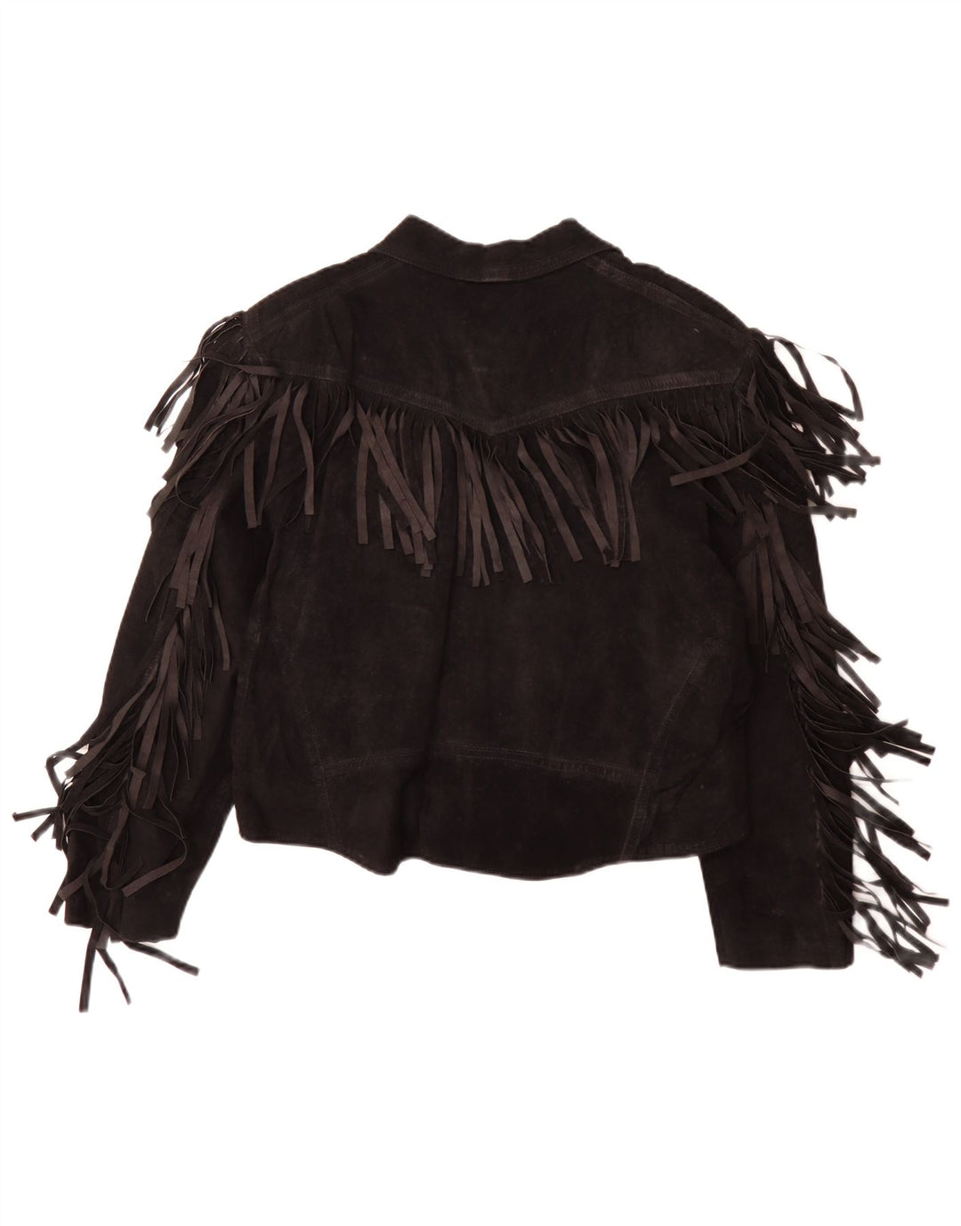 Vintage Γυναικείο Suede Jacket IT 50 XL Μαύρο Δερμάτινο Cowboy