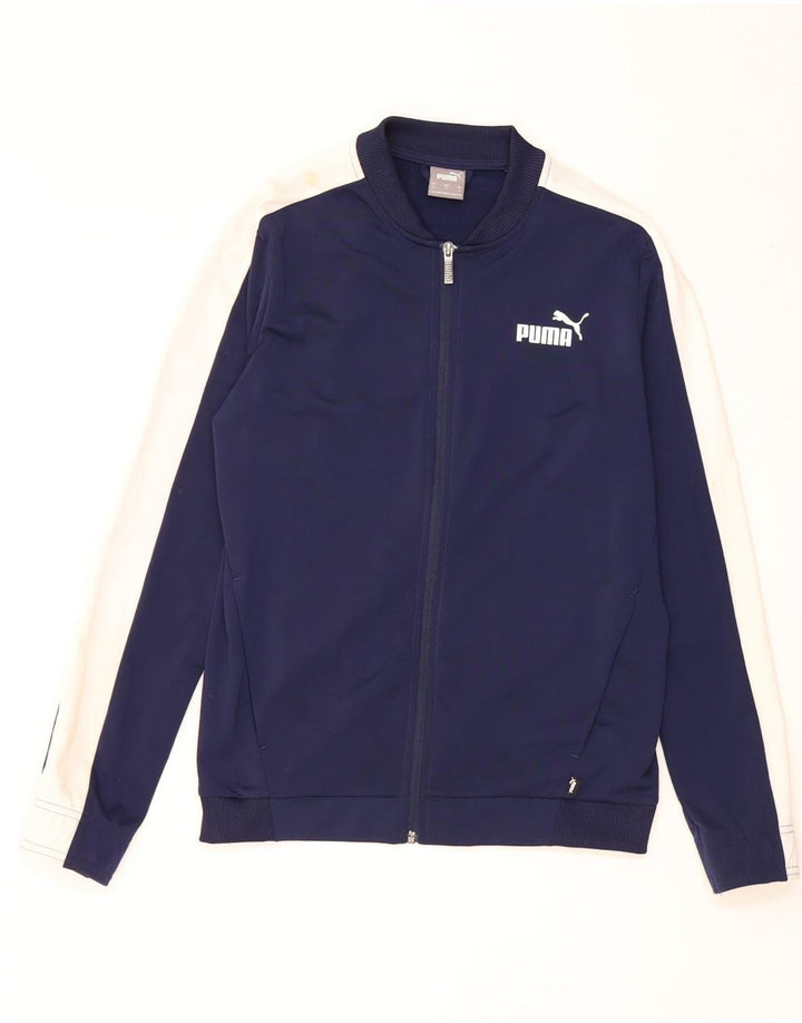 Ανδρική αθλητική φόρμα Puma Μπουφάν Μικρό μπλε Navy Colourblock Πολυεστέρας