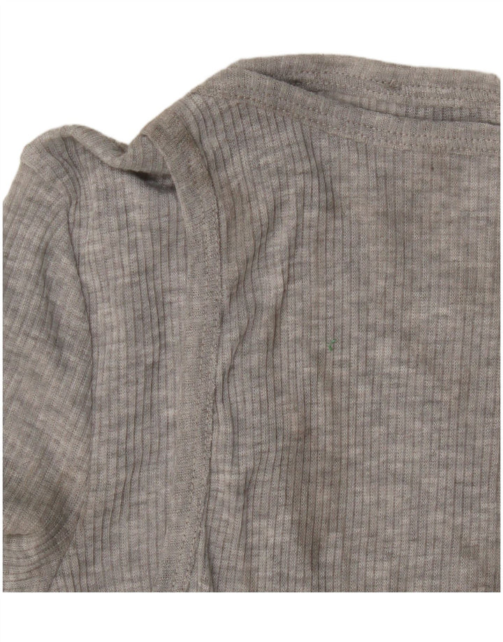 Zara Γυναικείο τοπ μακρυμάνικο UK 8 Small Grey Flecked Polyester