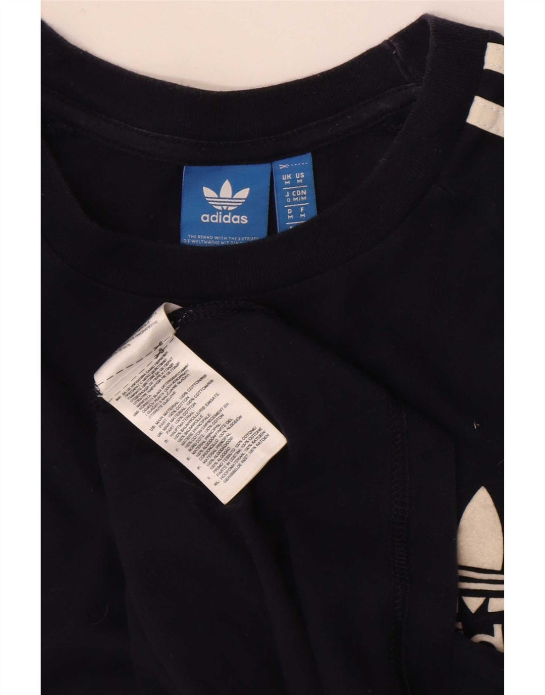 Ανδρικό κοντομάνικο T-Shirt Adidas, κανονικό, μεσαίο βαμβακερό μπλε ναυτικό