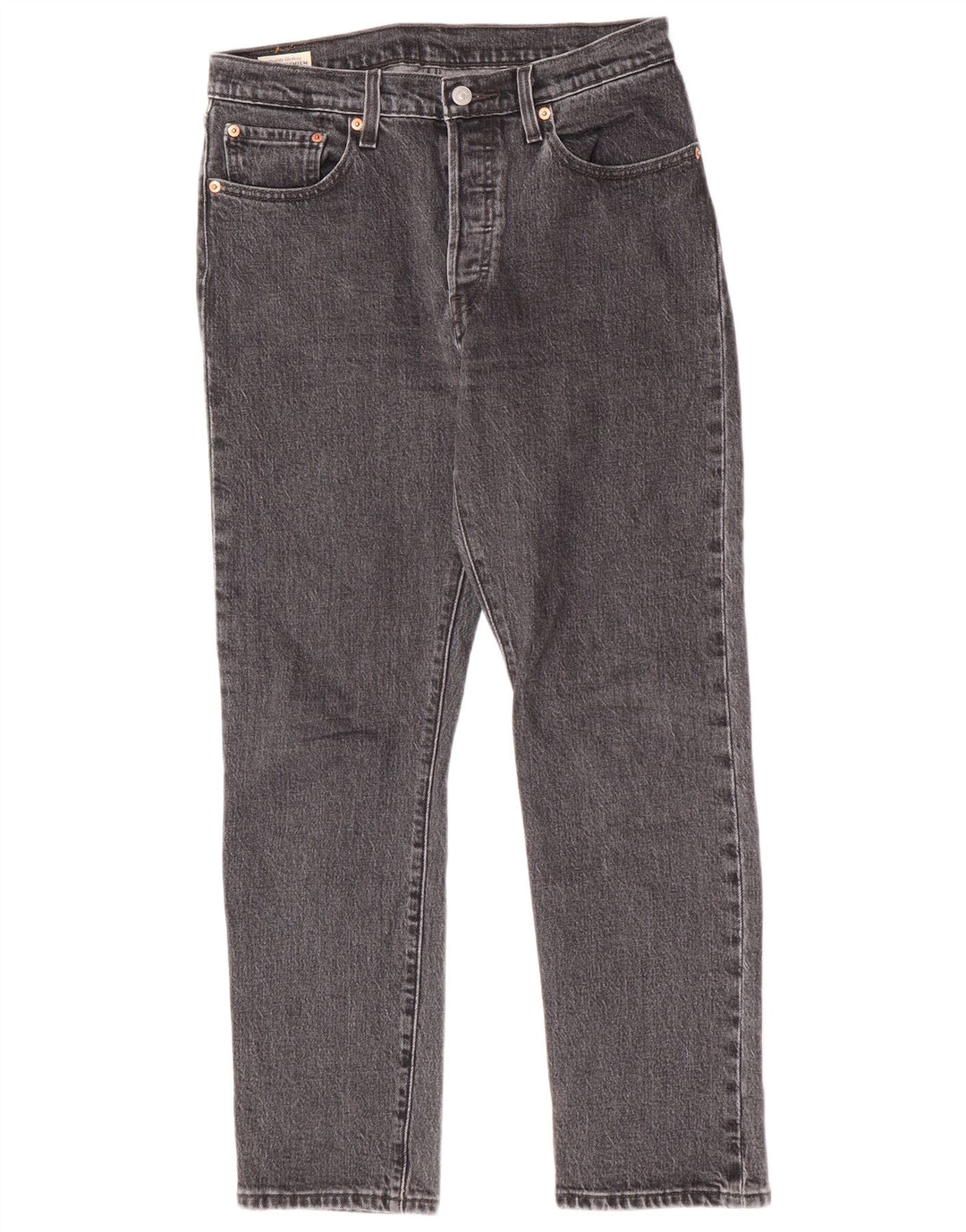 Levi's Womens 501 Straight Jeans W28 L28 Γκρι βαμβακερό