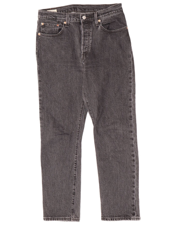 Levi's Womens 501 Straight Jeans W28 L28 Γκρι βαμβακερό