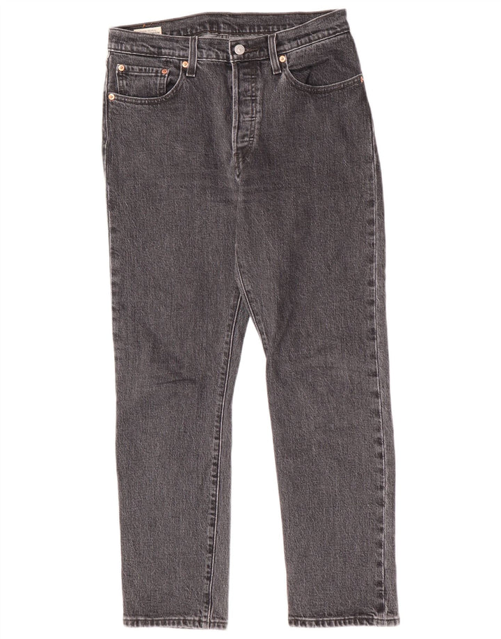 Levi's Womens 501 Straight Jeans W28 L28 Γκρι βαμβακερό
