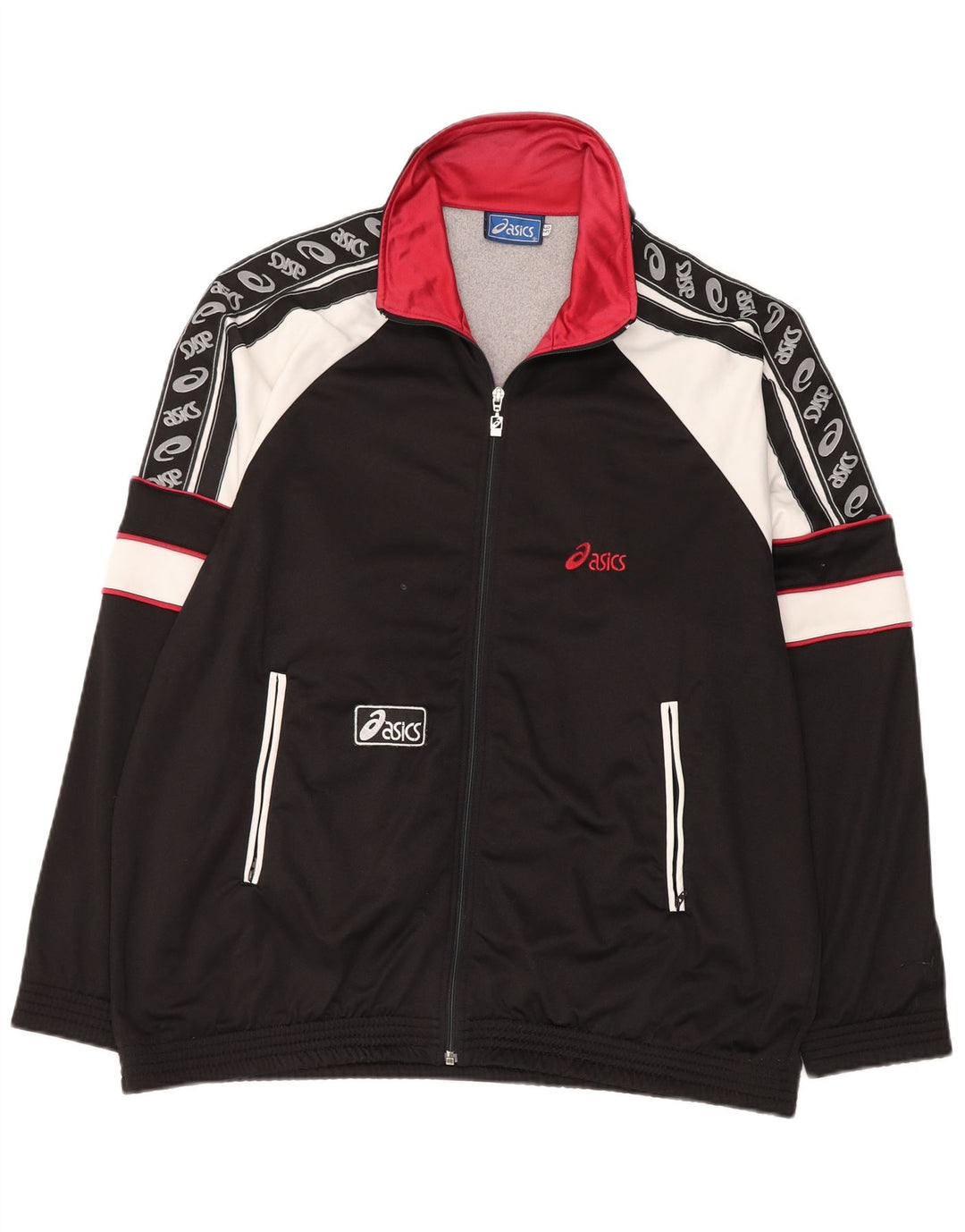 Ανδρική αθλητική φόρμα γραφικών ASICS Top Jacket IT 56 XL Black Colourblock