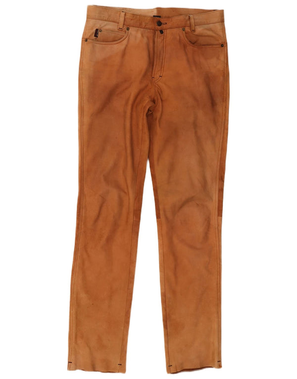 Ανδρικό ίσιο σουέτ παντελόνι POLO IT 52 XL W38 L34 Καφέ Δερμάτινο