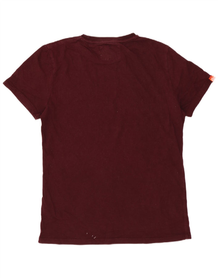 Ανδρικό T-Shirt SUPERDRY Top Large Maroon Βαμβακερό